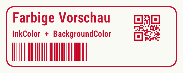 InkColor #c8102e – gerendert mit zplCore.com